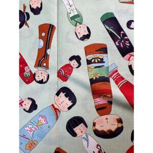 Fabric - RARE Mint Japanese Kokeshi Dolls Alexander Henry 2002 - 9.5” L x 42” W